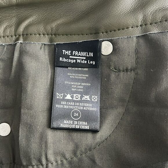 NWT Blank NYC The Franklin High Waist Faux Leather Wide Leg Pants in Sign Up - Picture 11 of 16